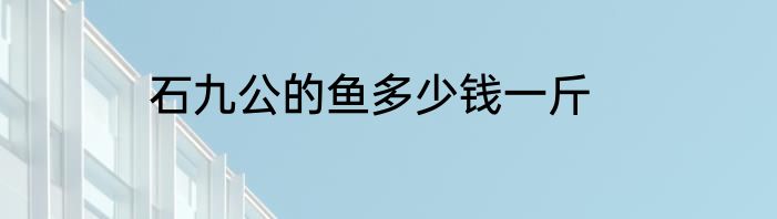 石九公的鱼多少钱一斤