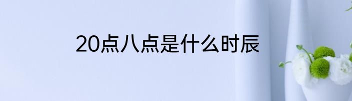 20点八点是什么时辰