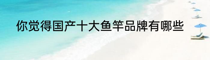 你觉得国产十大鱼竿品牌有哪些