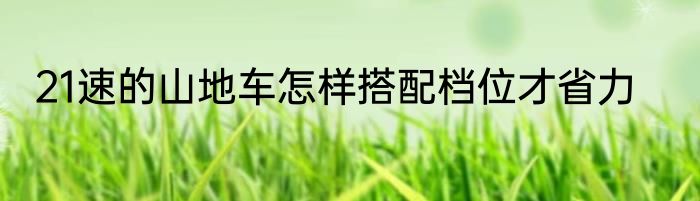 21速的山地车怎样搭配档位才省力
