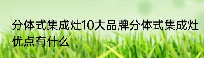 分体式集成灶10大品牌分体式集成灶优点有什么