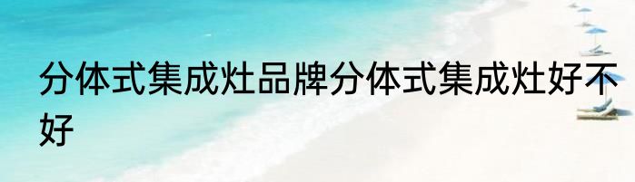 分体式集成灶品牌分体式集成灶好不好