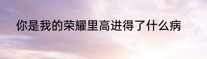 你是我的荣耀里高进得了什么病