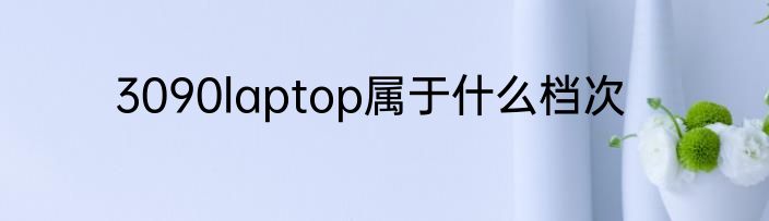 3090laptop属于什么档次