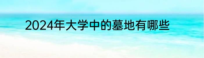 2024年大学中的墓地有哪些