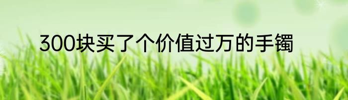 300块买了个价值过万的手镯