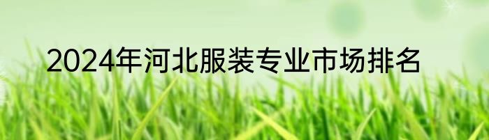2024年河北服装专业市场排名