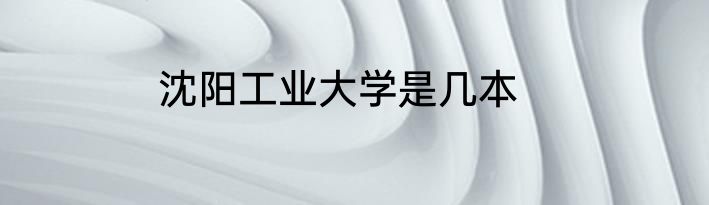 沈阳工业大学是几本