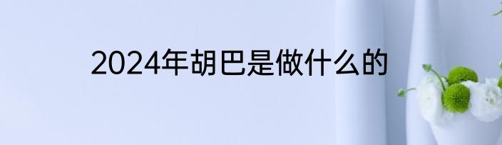 2024年胡巴是做什么的