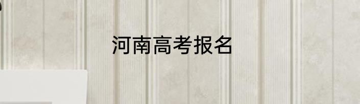 河南高考报名