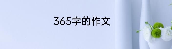 365字的作文