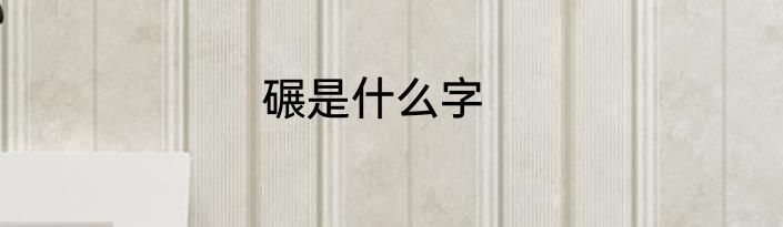 碾是什么字
