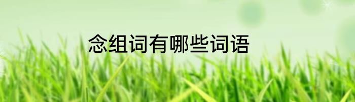 念组词有哪些词语