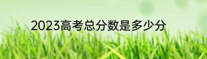 2023高考总分数是多少分
