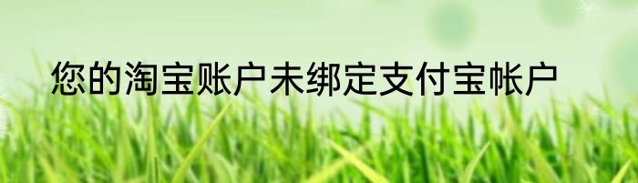 您的淘宝账户未绑定支付宝帐户