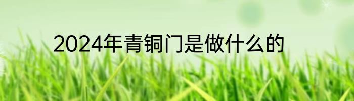 2024年青铜门是做什么的