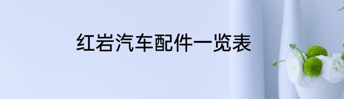 红岩汽车配件一览表