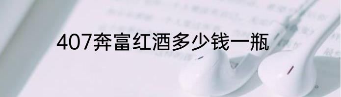 407奔富红酒多少钱一瓶
