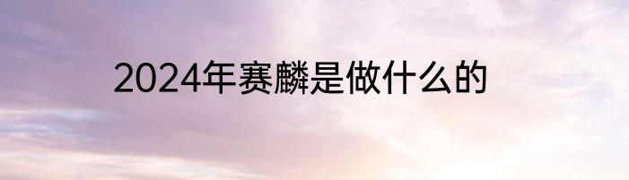 2024年赛麟是做什么的
