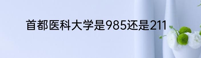首都医科大学是985还是211