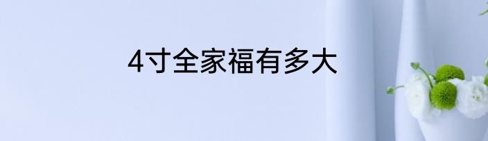 4寸全家福有多大