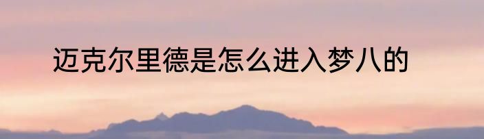 迈克尔里德是怎么进入梦八的