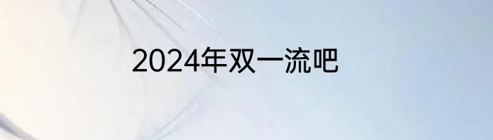 2024年双一流吧