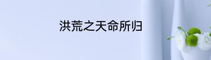 洪荒之天命所归