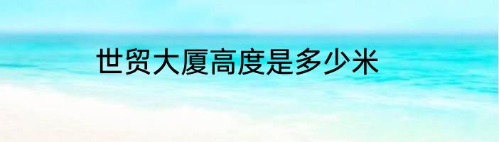 世贸大厦高度是多少米