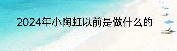 2024年小陶虹以前是做什么的