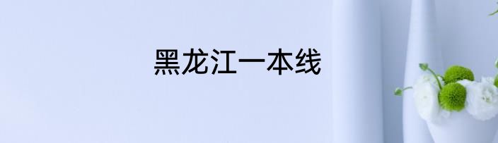 黑龙江一本线
