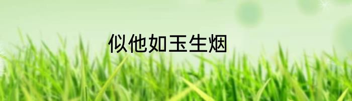 似他如玉生烟