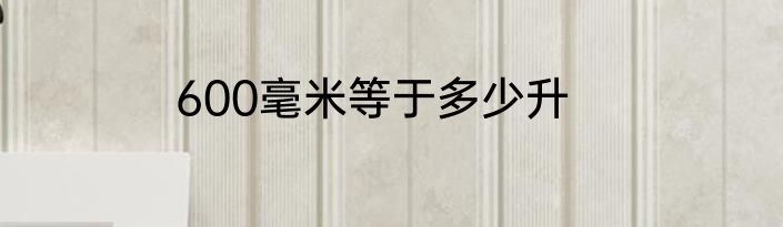 600毫米等于多少升