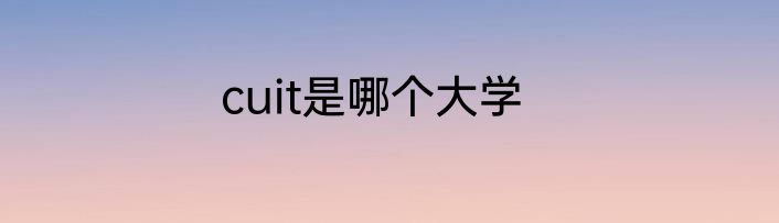 cuit是哪个大学