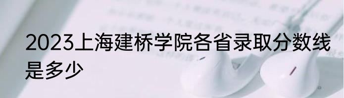 2023上海建桥学院各省录取分数线是多少