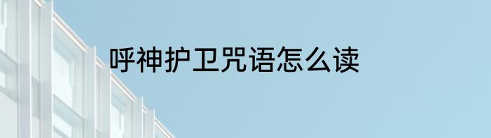 呼神护卫咒语怎么读