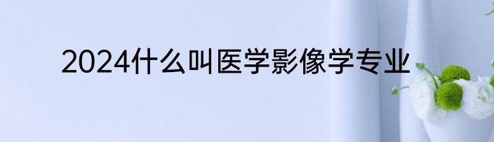 2024什么叫医学影像学专业