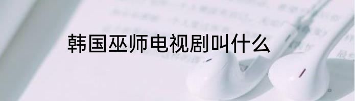 韩国巫师电视剧叫什么
