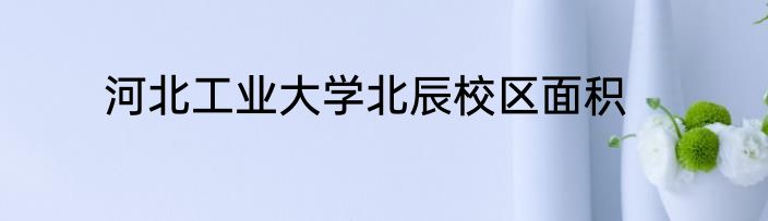 河北工业大学北辰校区面积