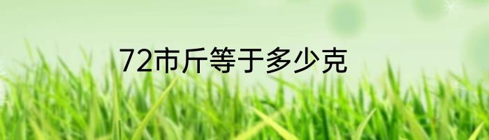 72市斤等于多少克