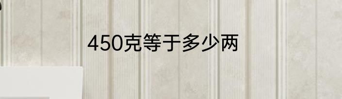 450克等于多少两