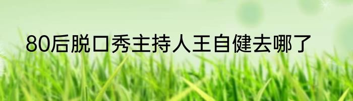 80后脱口秀主持人王自健去哪了