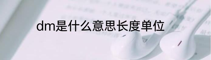 dm是什么意思长度单位