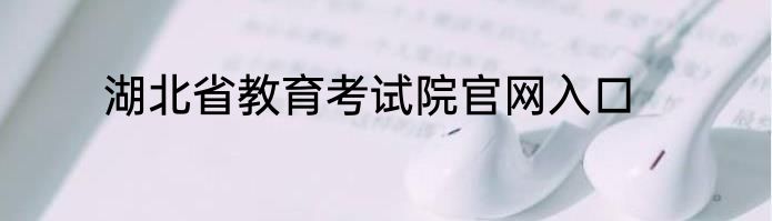 湖北省教育考试院官网入口