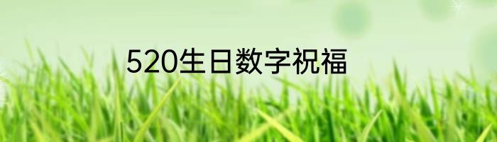 520生日数字祝福