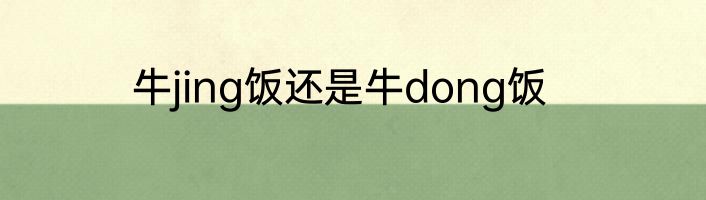 牛jing饭还是牛dong饭