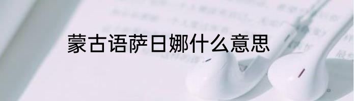 蒙古语萨日娜什么意思