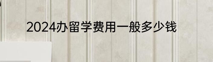 2024办留学费用一般多少钱