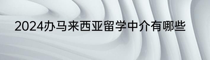 2024办马来西亚留学中介有哪些