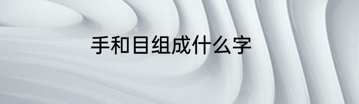 手和目组成什么字